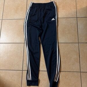 Adidas Youth Boys/Girls Navy Blue 3-Stripe Track Joggers Large 14/16